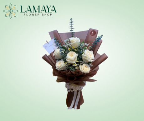 Picture of Half Dozen Korean White Rose