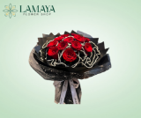 Picture of 1 Dozen China Rose Round Bouquet