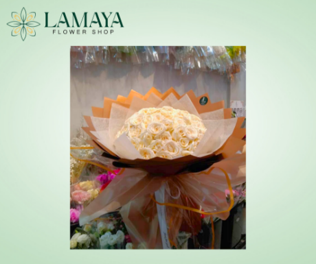 Picture of 50pcs. Korean White Rose Bouquet