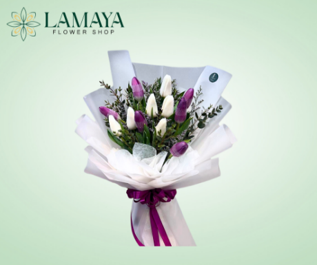Picture of 1 Dozen Tulips Bouquet