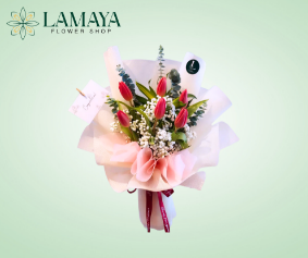 Picture of Half Dozen Tulips Bouquet
