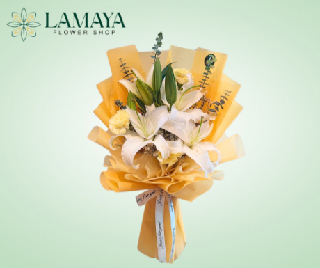 Picture of Lily with Carnation Bouquet