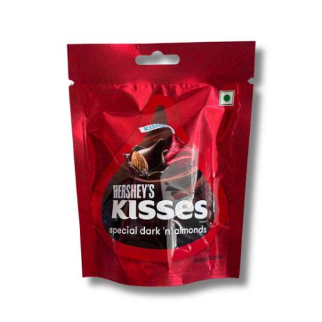 hesheys kisses dark n almonds 36g