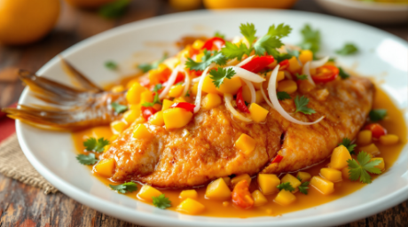 Picture of Fried Pampano with Mango Sauce