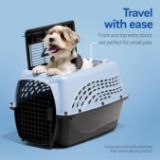 Picture of 24" Blue 2-Door Pet Kennel for Small Dogs & Cats