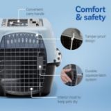 Picture of 24" Blue 2-Door Pet Kennel for Small Dogs & Cats